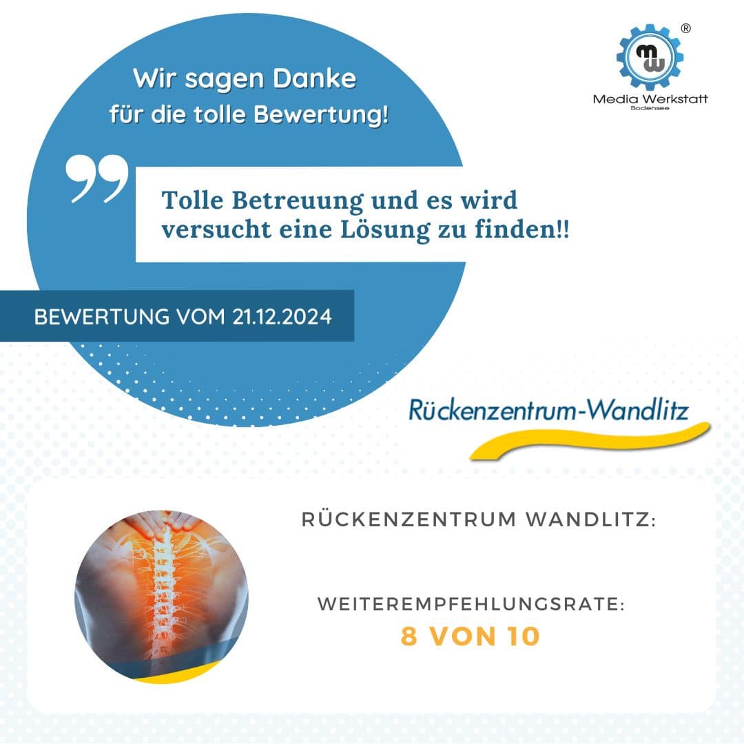 Zufriedenheitsumfrage Rückenzentrum 23.01.2025